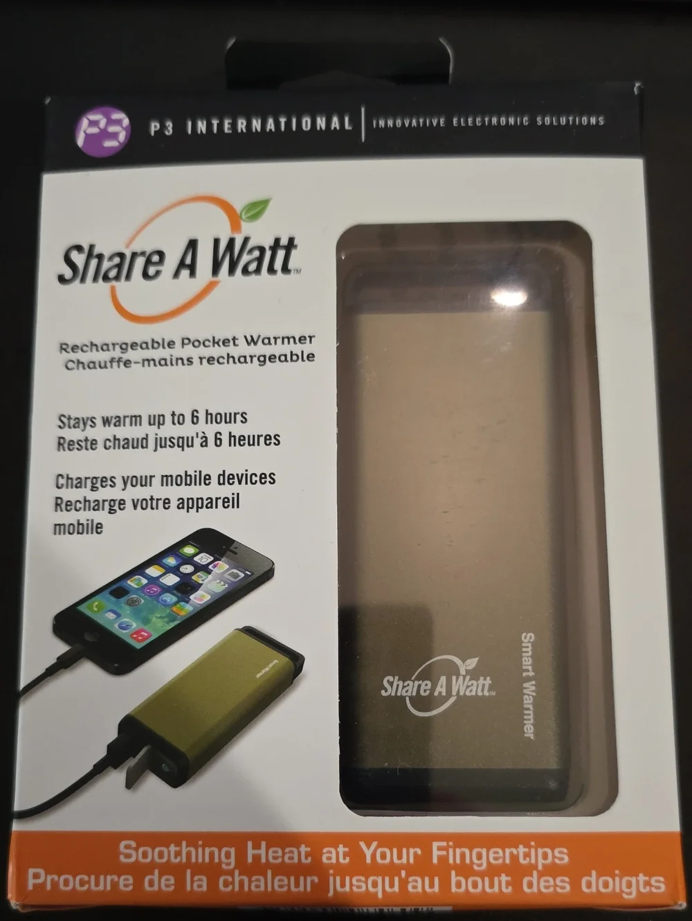 Rechargeable Pocket Warmer & Power Bank - Light Green